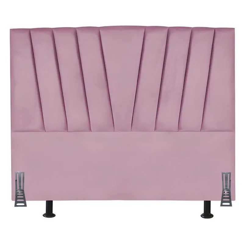 Cabeceira Cama Box King 195 Cm Safira Em Suede Com Frame Cor:rosa
