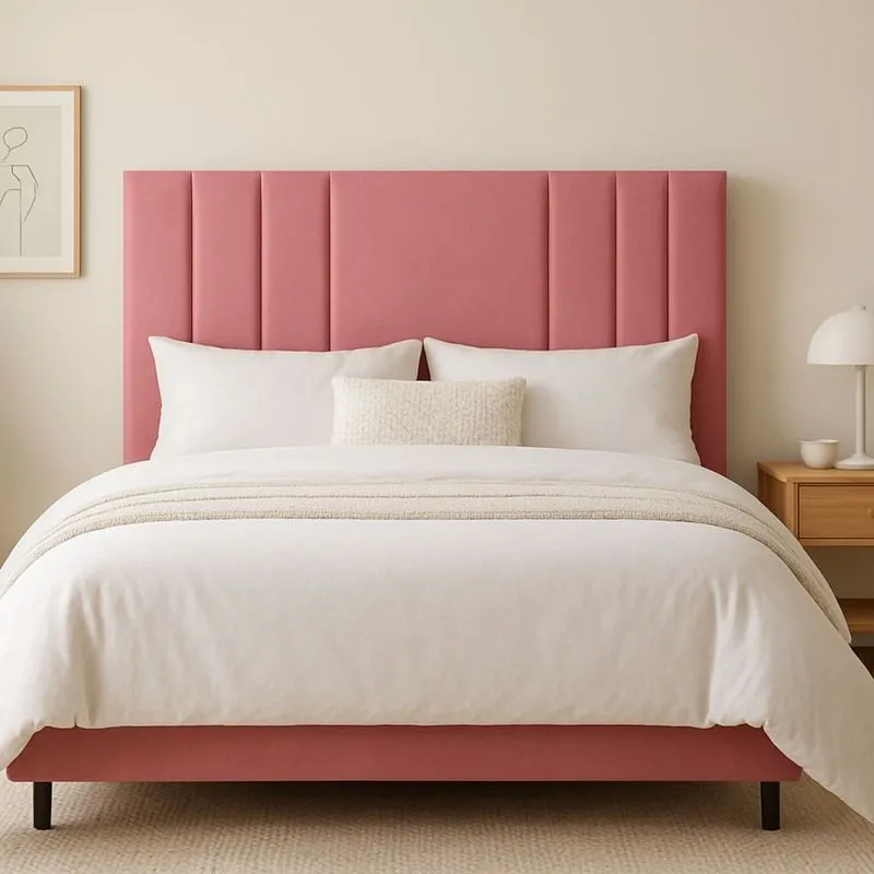 Cabeceira 90 Cm Suede Frame Solteiro Estofada Cama Box Moderno