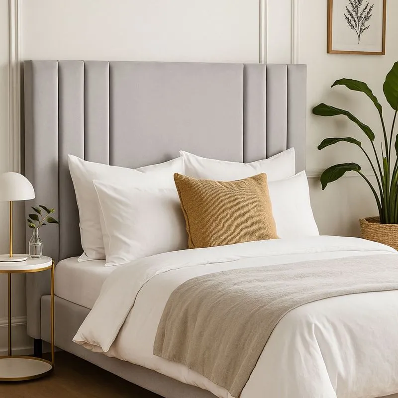 Cabeceira 100 Cm Suede Cama Box Solteiro Premium Frame Estofada