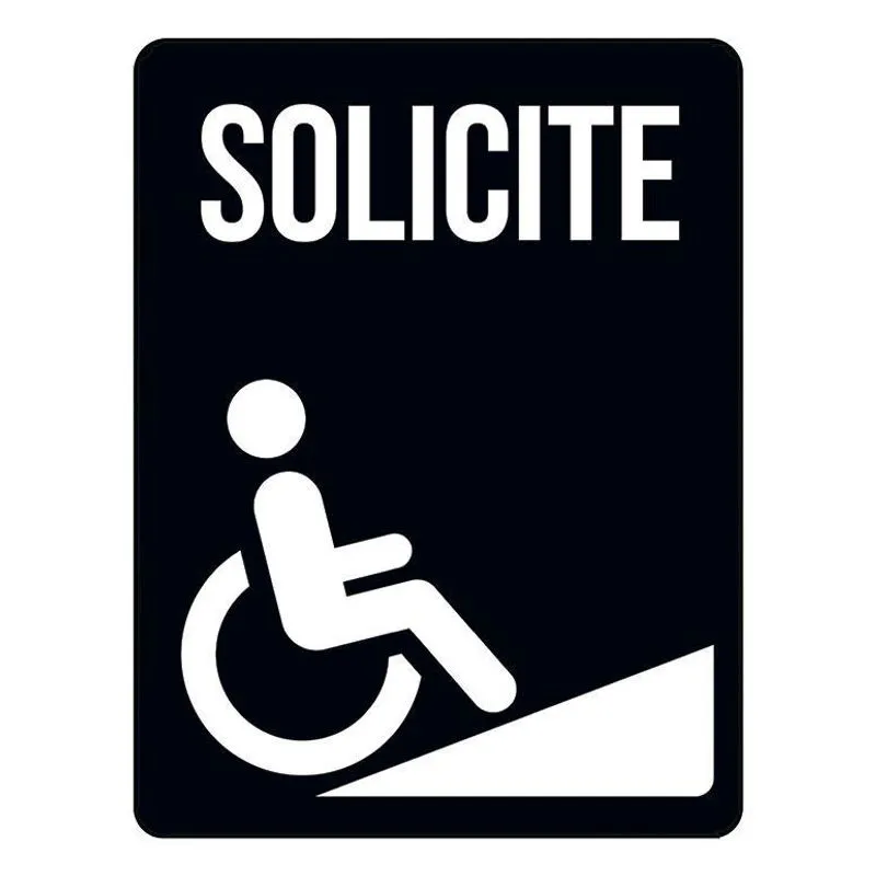 Placa Sinalização - Solicite Cadeira De Rodas 18x23