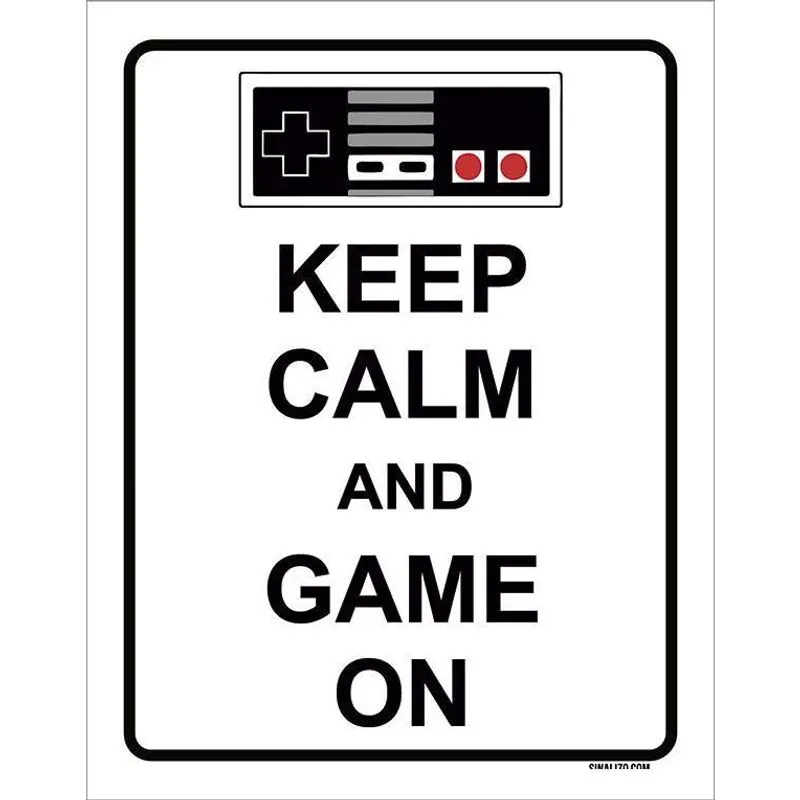 Placa Decorativa - Keep Calm And Game On 18X23