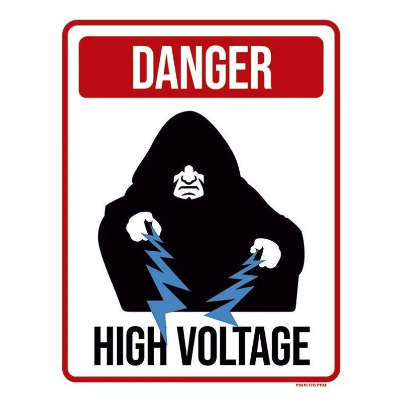 Placa Decorativa - Danger High Voltage Alta Voltagem 18X23