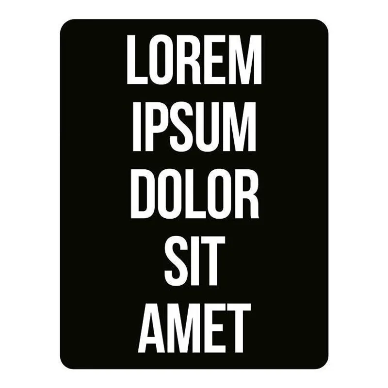 Placa Decorativa - Lorem Ipsum Dolor Sit Amet 18X23