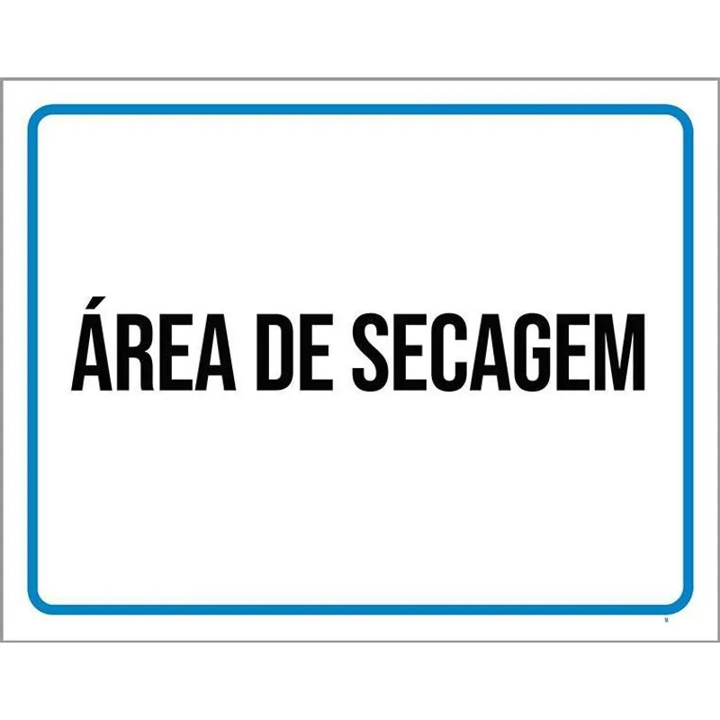 Placa Ambiente - Área De Secagem 18x23