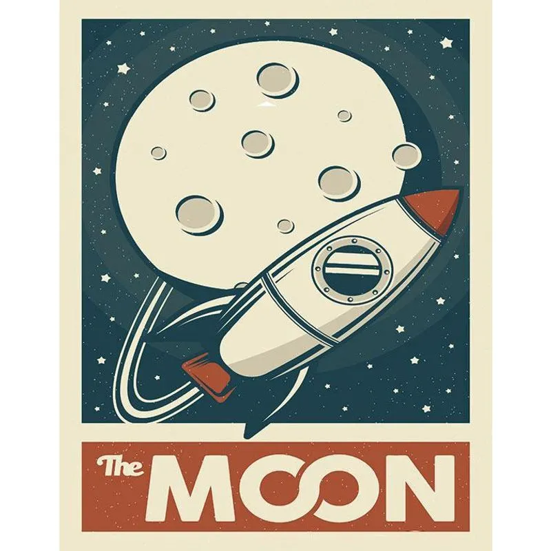 Placa Decorativa Espaço - Moon Lua 18X23