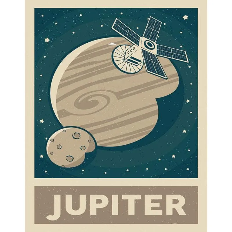 Placa Decorativa Espaço - Planeta Jupiter 18X23