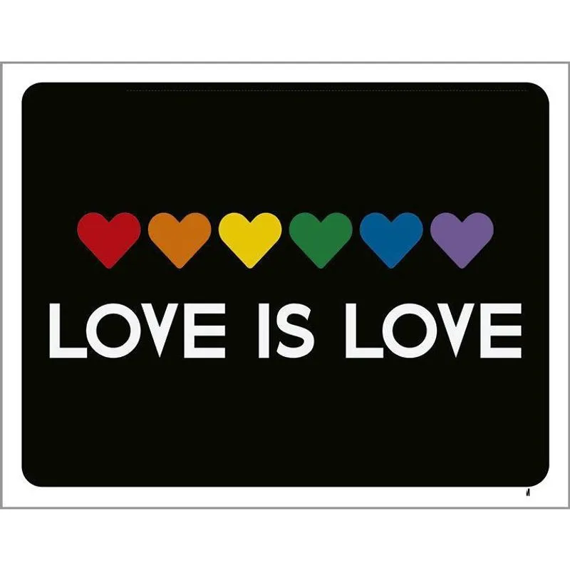Placa Decorativa - Love Is Love Diversidade 18X23