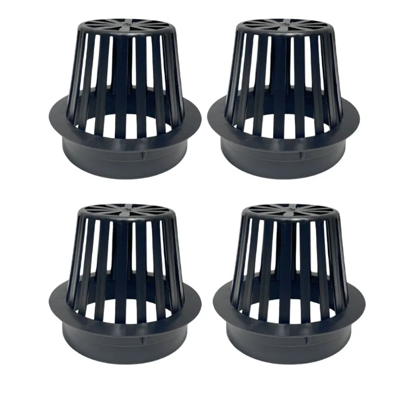 Kit 4 Abacaxi Hemisférico Ralo Anti Folhas 100mm Plástico Calha
