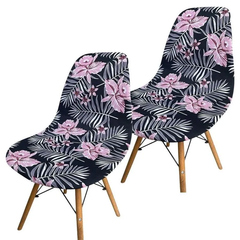 Kit 2 Capa Cadeira Charles Eames Eiffel Pé Palito Malha