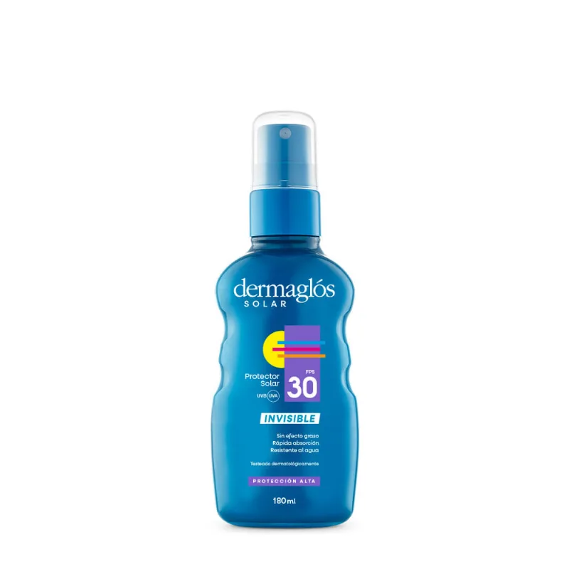 Protector Solar en Spray Dermaglós Invisible Fps 30 x 180 ml