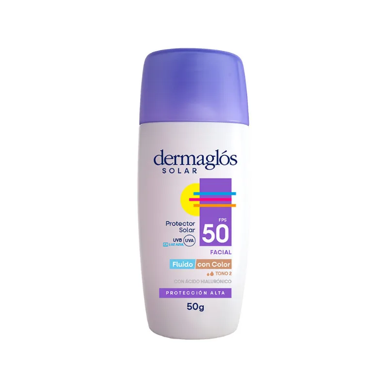 Protector Solar Fluido Dermaglós Tono 2 Fps 50 x 50 g