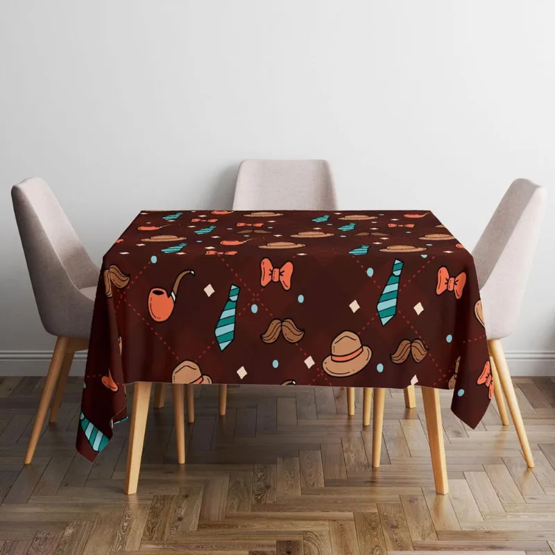 Toalha De Mesa Quadrada Dia Dos Pais Oxford 140Cm