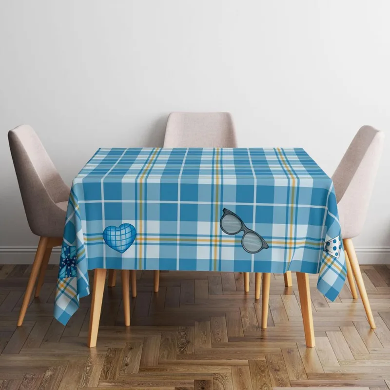 Toalha De Mesa Quadrada Dia Dos Pais Oxford 140Cm