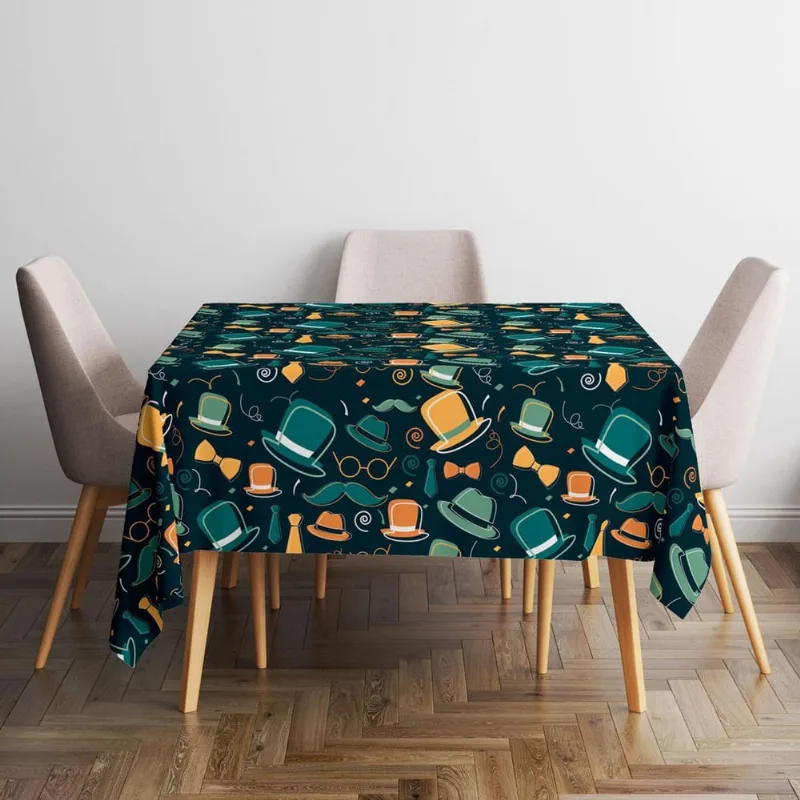 Toalha De Mesa Quadrada Dia Dos Pais Oxford 140Cm