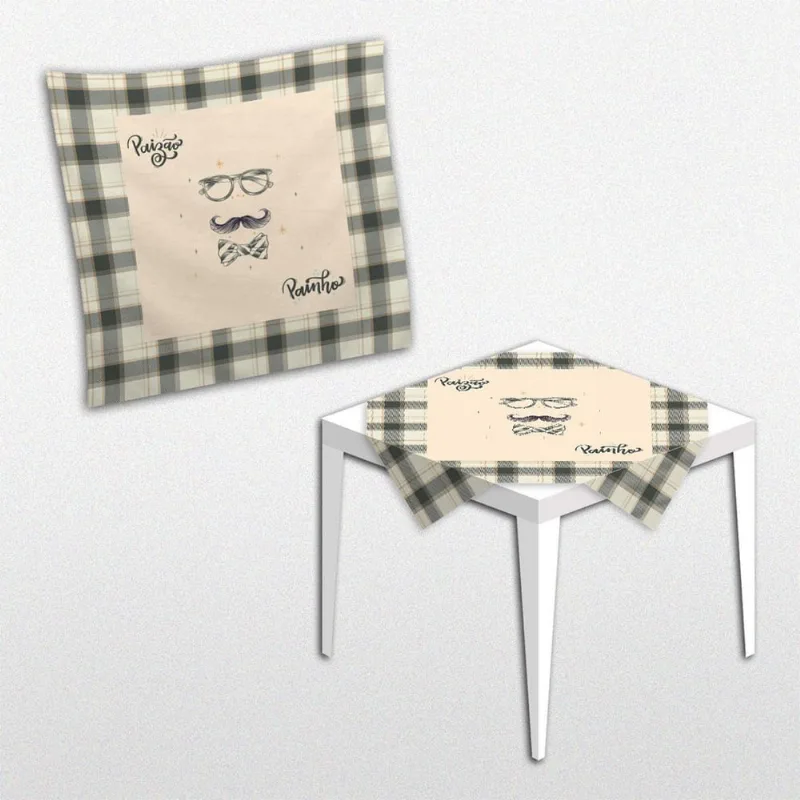 Toalha Forro De Mesa Dia Dos Pais Tecido Oxford 80Cm