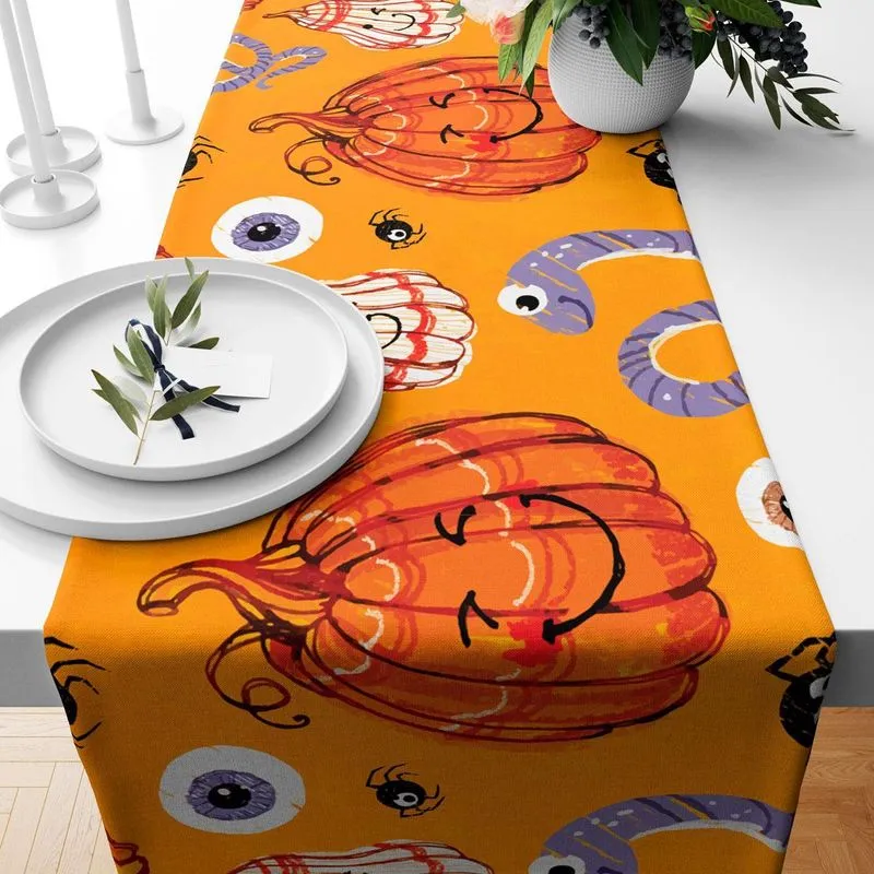 Trilho Caminho De Mesa Halloween 200cm X 40cm