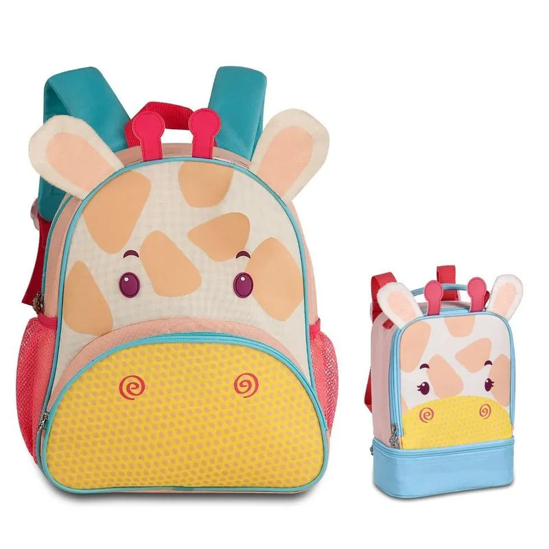 Mochila E Lancheira Infantil Escolar Bichinhos Fofos Animais
