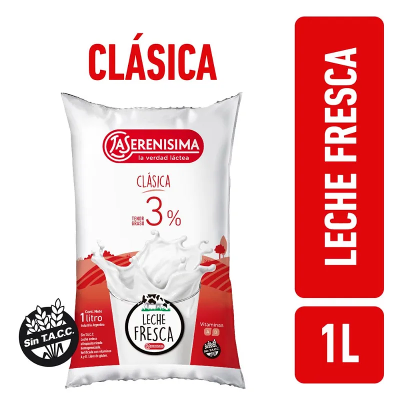 Leche Entera 1 Lts La Serenisima