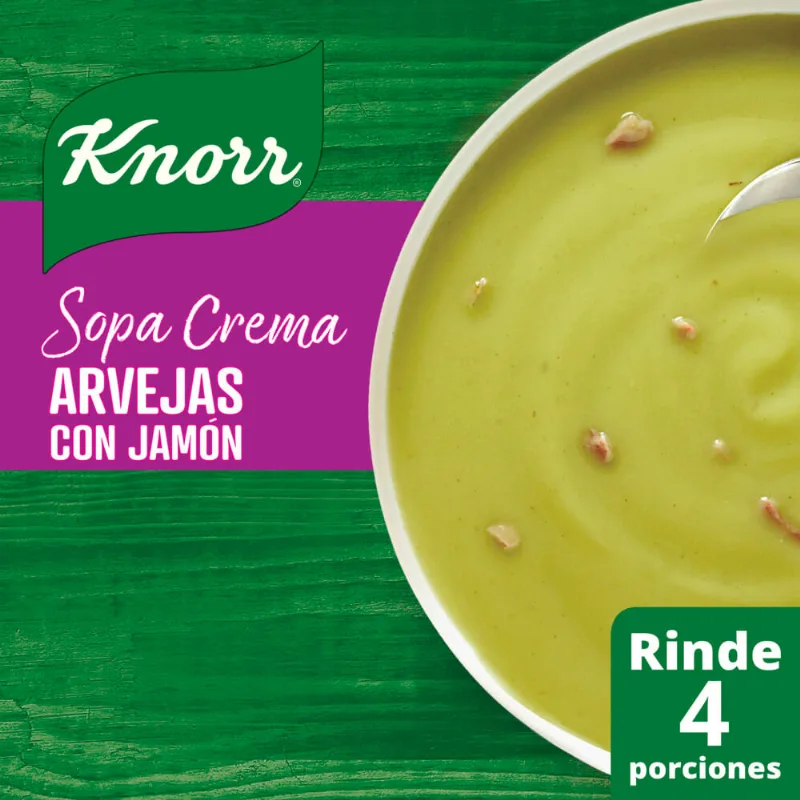 Sopa Crema Knorr Arvejas Con Jamón 64 Gr- 4 Porciones