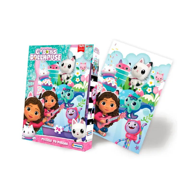 Puzzle Gabby's Dollhouse 70 Piezas Tapimovil