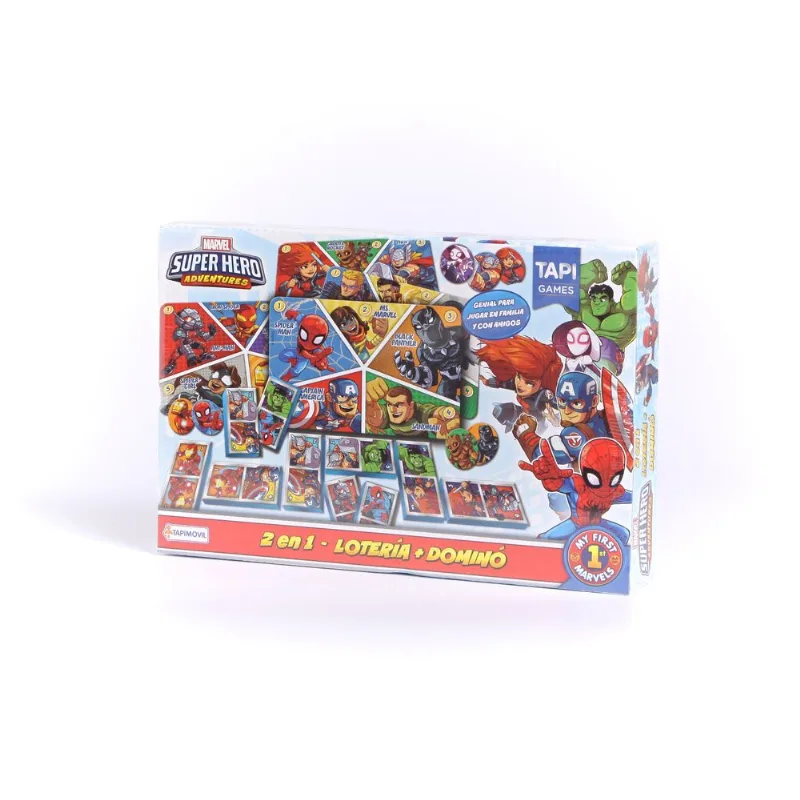 Domino y lotería marvel super hero