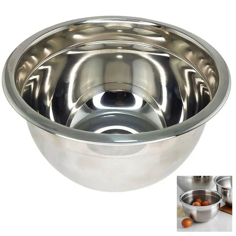 Tigela BSL3876-3 Preparo Inox Multiuso para Cozinha e Restaurante Inox Compre Desejos 5,5L