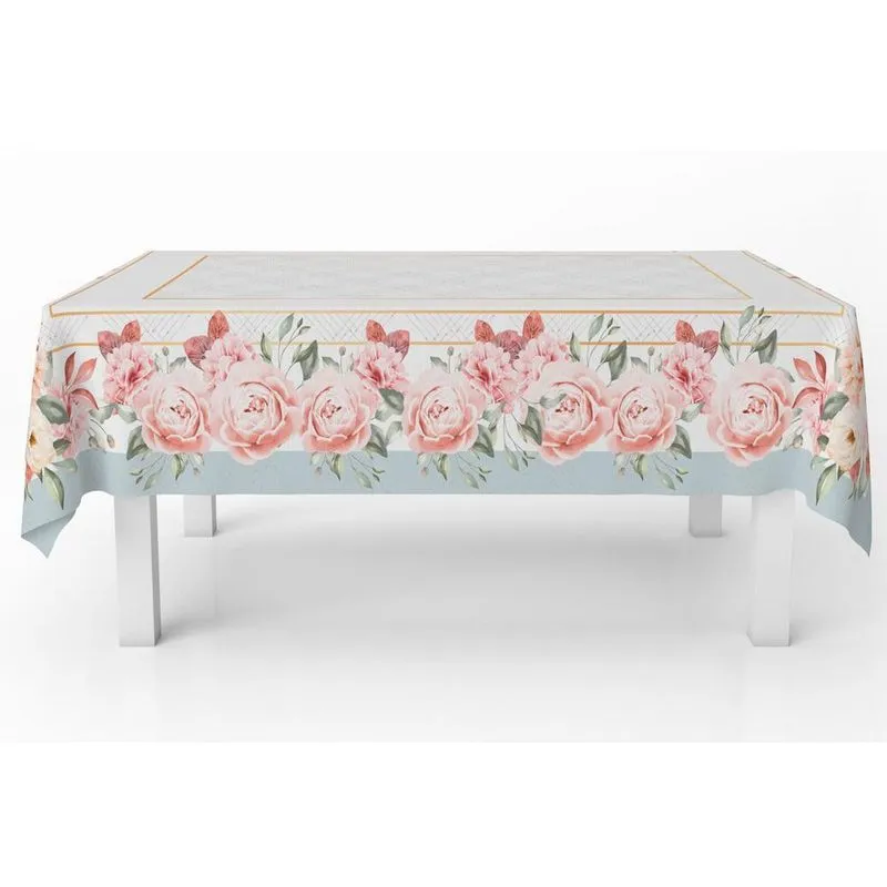 Toalha De Mesa Retangular Stmhome 2,50m X 1,50m Flowers