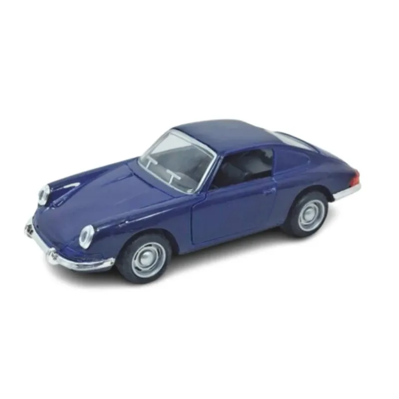 Miniatura Porsche 356 Carrera Azul 1:32 Metal Detalhada com Portas Funcionais