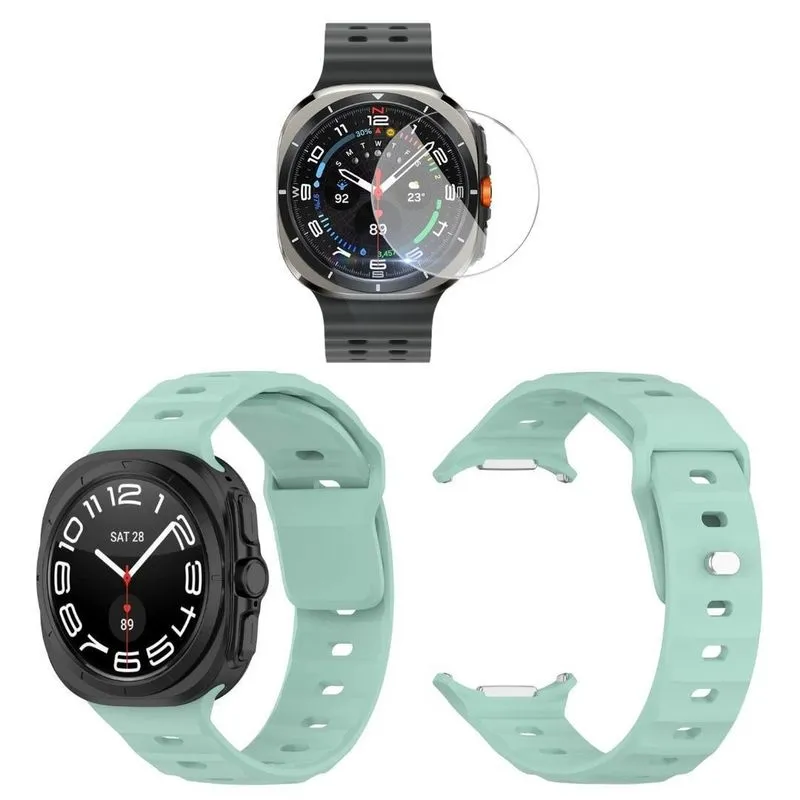 Pulseira Silicone + Pelicula Vidro Para Galaxy Watch Ultra