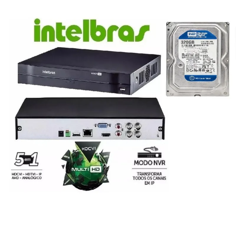 Dvr Intelbras Mhdx Multi Hd 4 Canais - Lançamento C/hd