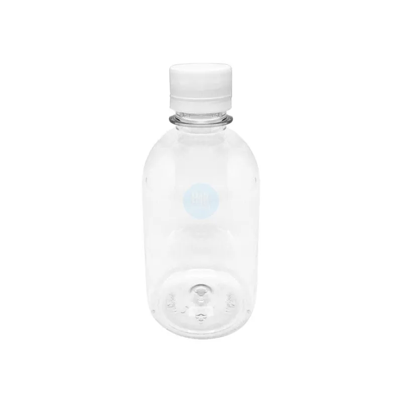 Potes Pet 250ml Transparente C Tampa Rosca E Lacre 12und