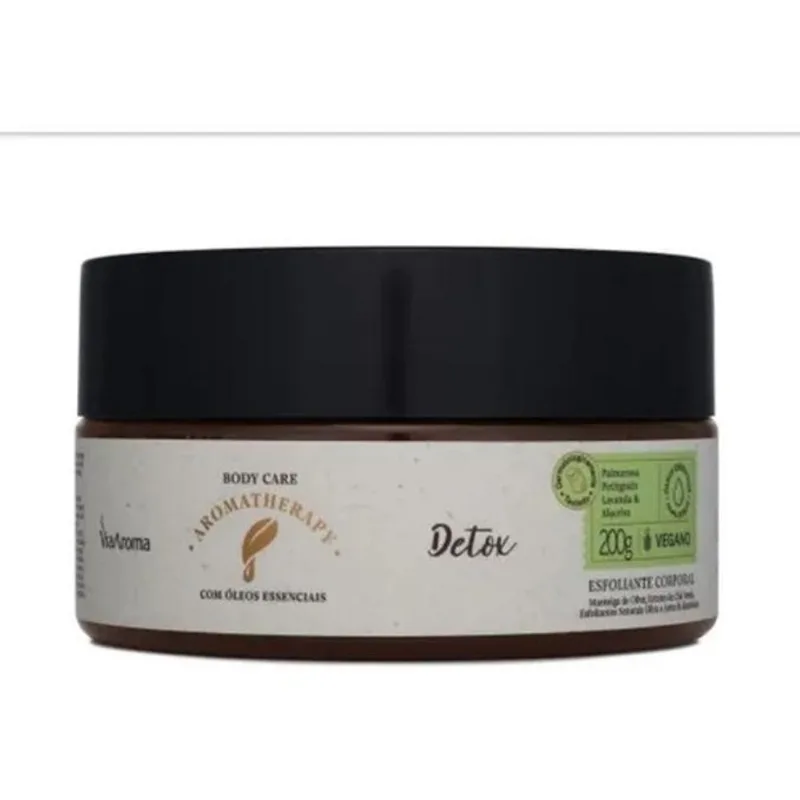 Creme Esfoliante Vegano Óleos Essenciais Corporal Detox 200g