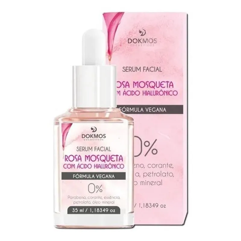 Sérum Facial Rosa Mosqueta Com Ácido Hialurônico Dokmos 35ml