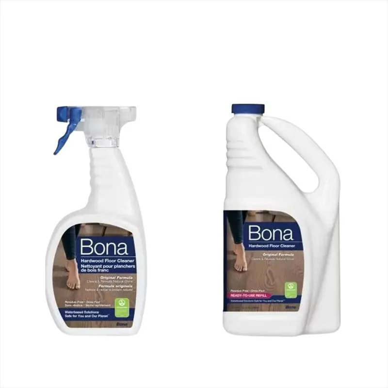 Bona Limpador Para Piso De Madeira Spray 650ml E Bona Limpador Para Piso De Madeira Refil 1,89l