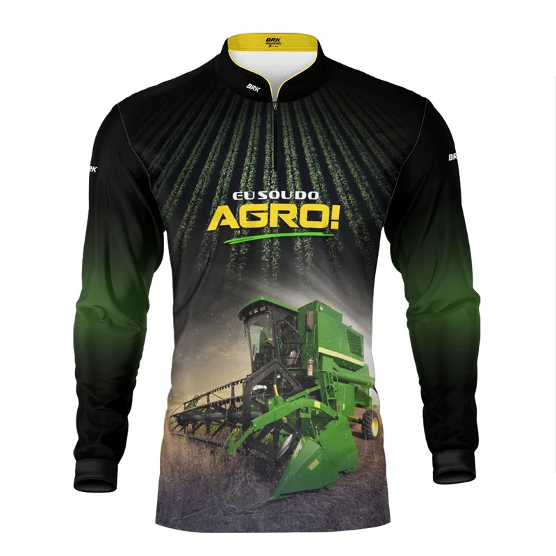 Camisa UV50 Agro Brk Eu sou do Agro Colheitadeira G1