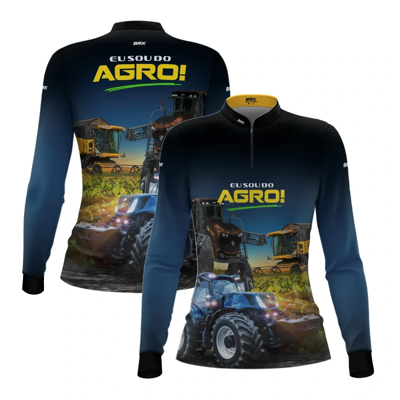 Camisa UV50 Agro Feminina Brk Eu sou do Agro Máquinas Agrícolas M