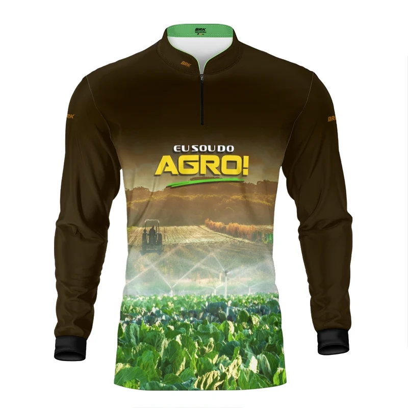 Camisa UV50 Agro Brk Eu Sou do Agro Irrigação e Aspersão GG