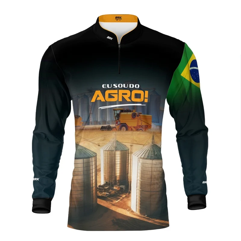 Camisa UV50 Agro Brk Eu Sou do Agro Silo de Grão G2