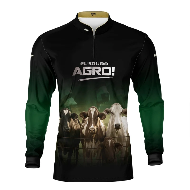 Camisa UV50 Agro Brk Eu Sou do Agro Gado Cruzado GG