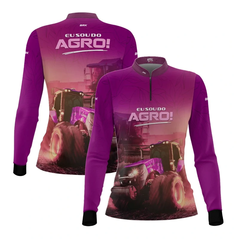 Camisa UV50 Agro Feminina Brk Eu Sou do Agro O Agro é Delas G2