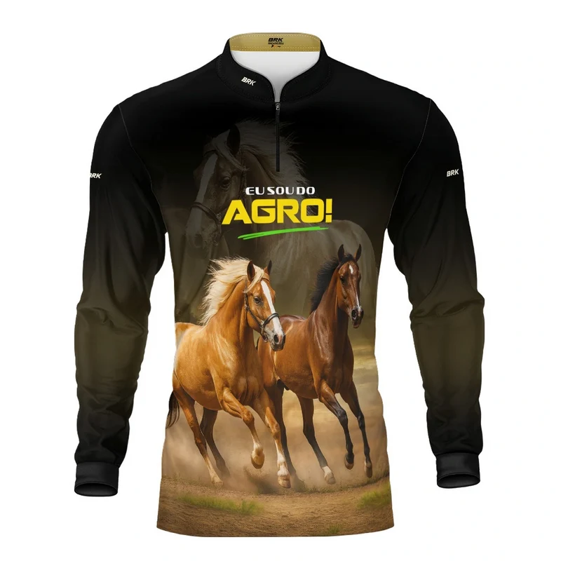 Camisa UV50 Agro Brk Eu Sou do Agro Cavalos G