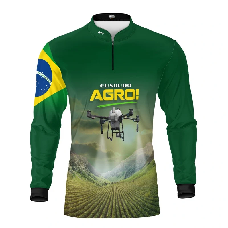 Camisa UV50 Agro Brk Eu Sou do Agro Drone G1