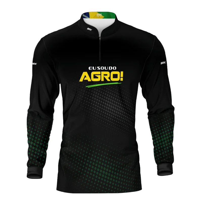 Camisa UV50 Agro Brk Eu Sou do Agro Preta G1