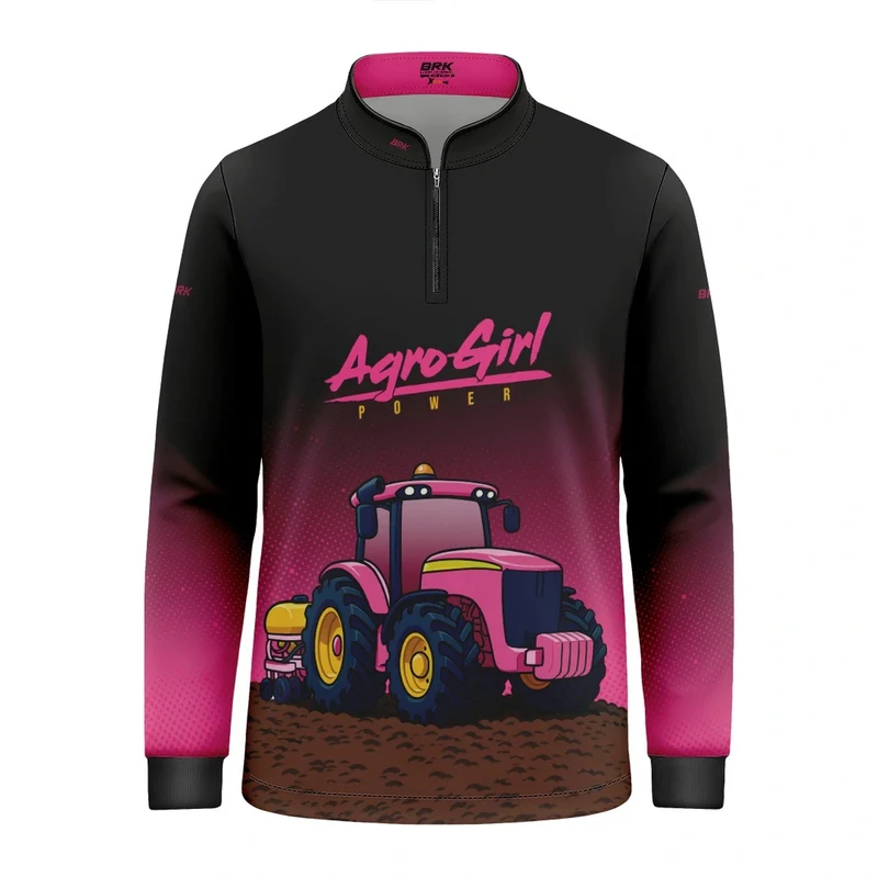 Camisa UV50 Agro Infantil Brk AgroGirl Power 12 a 13 Anos