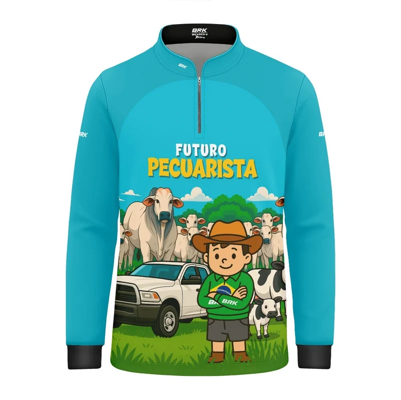 Camisa UV50 Agro Infantil Brk Futuro Pecuarista 12 a 13 Anos