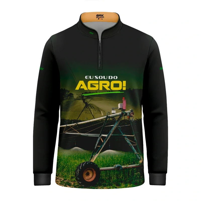 Camisa UV50 Agro Infantil Brk Eu Sou do Agro Irrigação no Campo 4 a 5 Anos