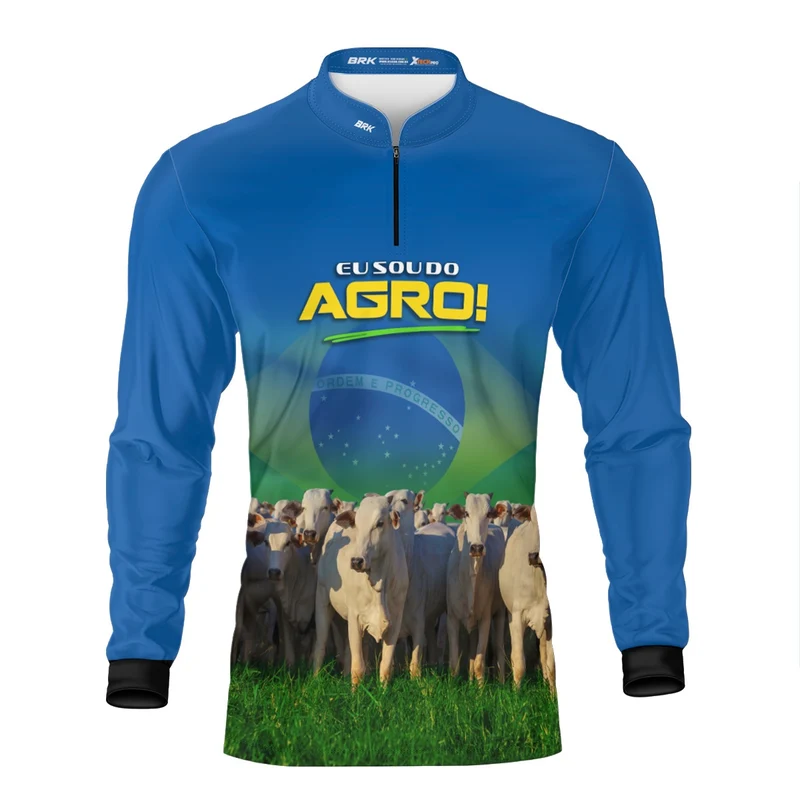 Camisa Agro Brk Eu Sou do Agro Gado com Proteção UV50 G2