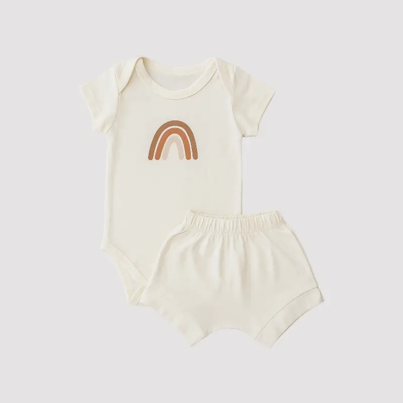 Conjunto Bebê Algodão Arco Iris Off White 12 a 18 meses