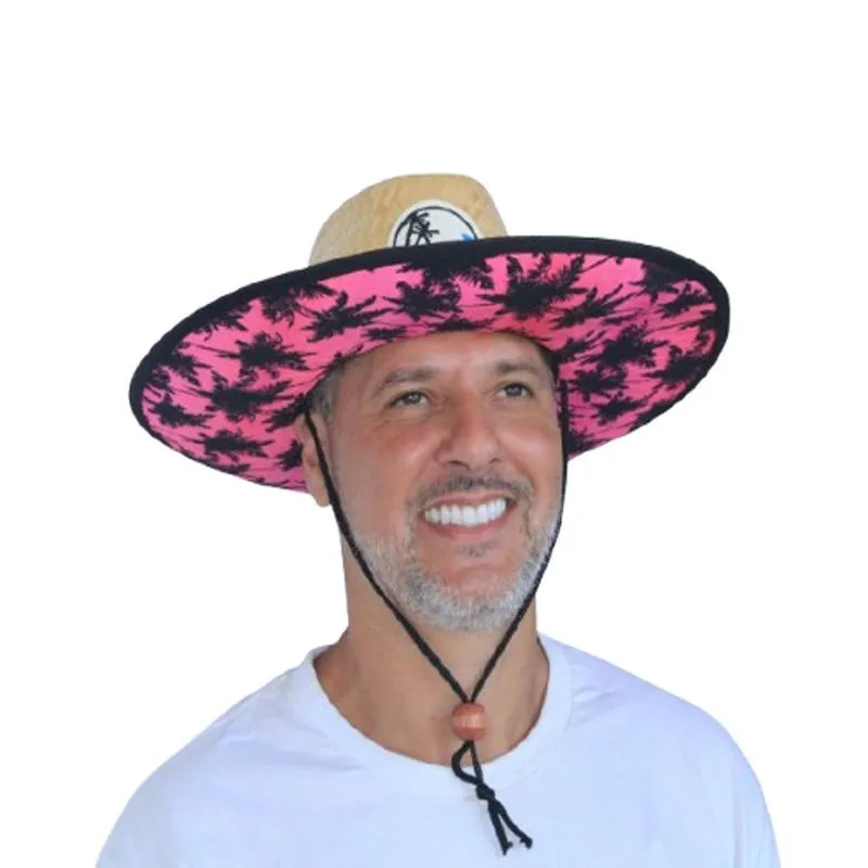 Chapeu Palha Estampado Havaiano Praia Sol Mar Verao Piscina