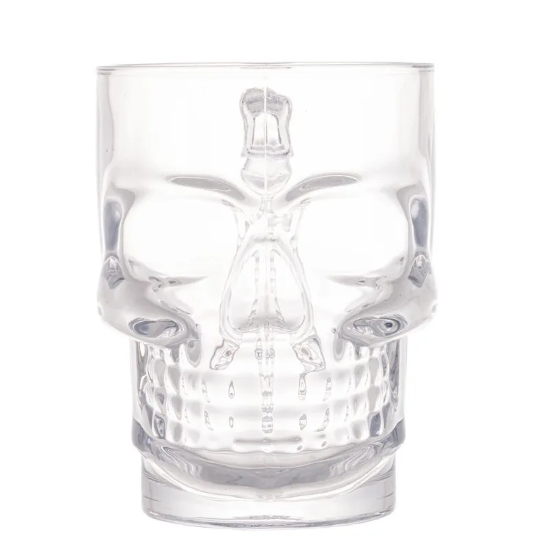 Caneca Para Chopp Cerveja De Vidro Caveira Rock Style 510ml